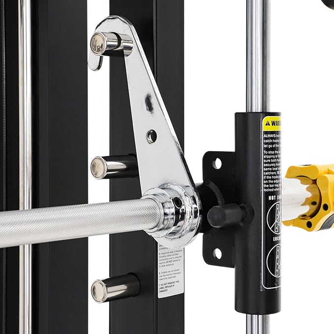 Altas Strength Light Commercial Smith Machine Home Gym with Pulley System Squat Rack Pull-Up Bar Total Body Cage Workout Equipment Tower Weight Lifting Leg Press Strength Training 3087B