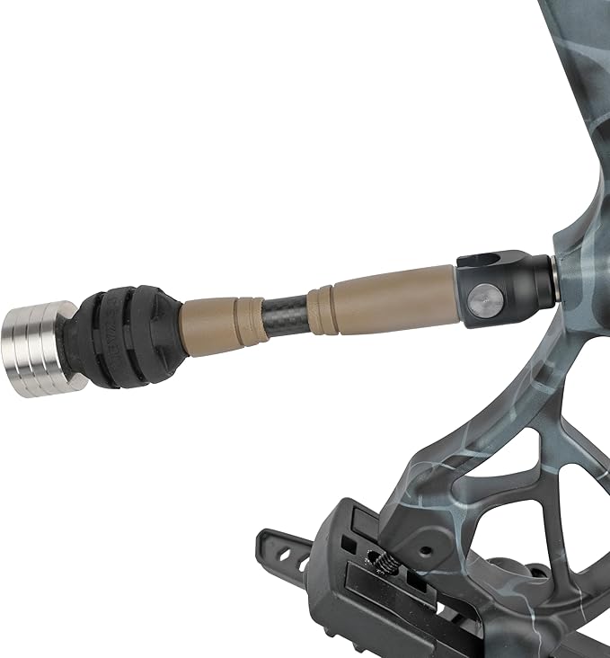 AMEYXGS Bow Stabilizer for Compound Bow, 6" 8" 10" 12" Rod Balance Bar with Damping System and Weights Shock Absorber for Compound Bow Archery Accessory