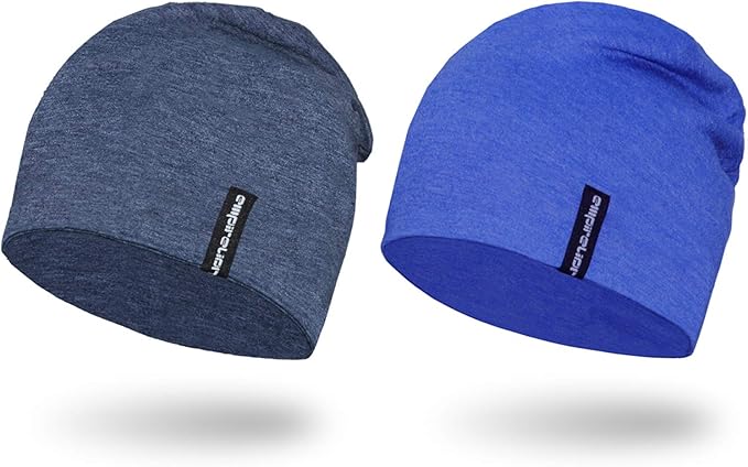 9" Multifunctional Lightweight Beanies Hats Snug Fitting, Running Skull Cap Helmet Liner Sleep Caps