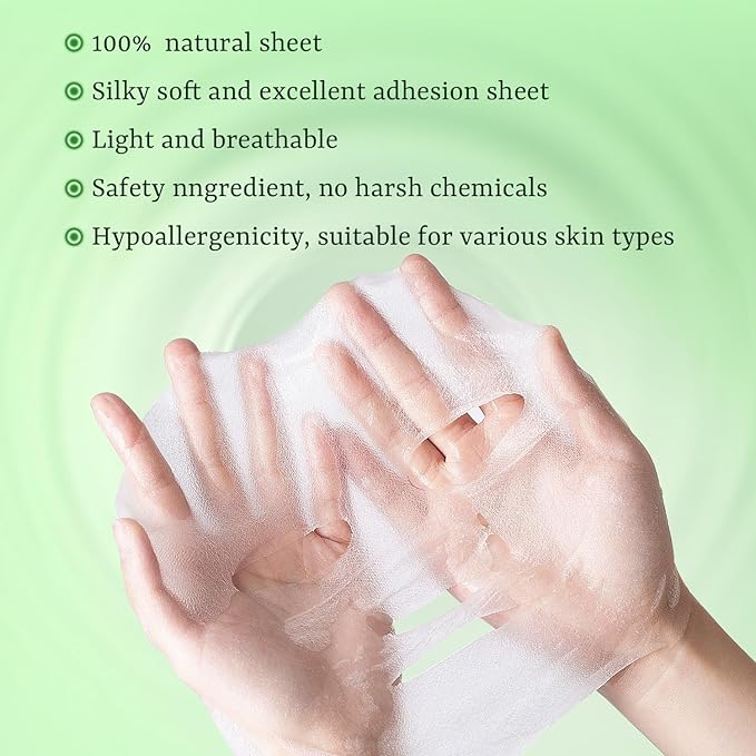 Anti Acne Face Mask Salicylic Acid Face Masks Skincare, Hydrating Face Masks, Soothing Facial Sheet Mask Skin Care for Acne Prone, Acne Mask for Pimple Breakouts Oil Control, 10 Pack
