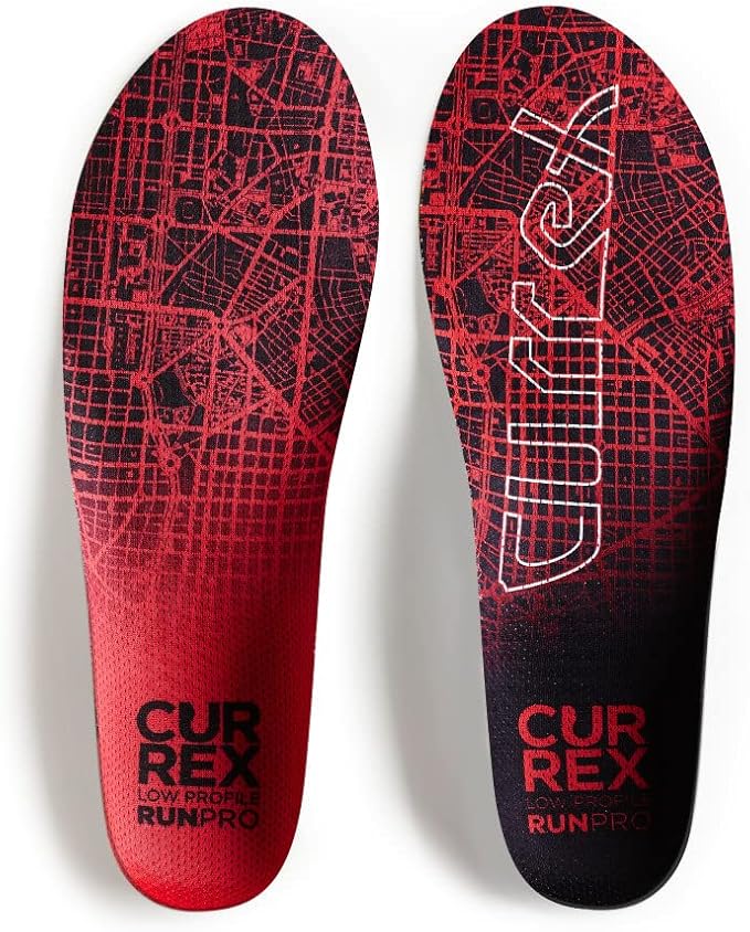CURREX RunPro Insoles for Running Shoes – Arch Support Inserts to Help Reduce Fatigue, Prevent Injuries & Boost Performance – for Men & Women – Low Arch, Large