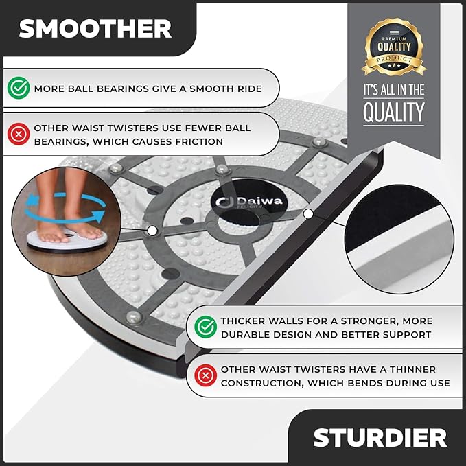 Core Abs Twister Board - Waist Sculptor Twister Board for Core & Ab Exercise - Waist Twisting Disc, Dizzy Disc Twist Board for Slimming Workout with 8 Magnets Reflexology