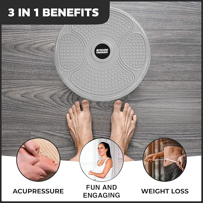 Core Abs Twister Board - Waist Sculptor Twister Board for Core & Ab Exercise - Waist Twisting Disc, Dizzy Disc Twist Board for Slimming Workout with 8 Magnets Reflexology