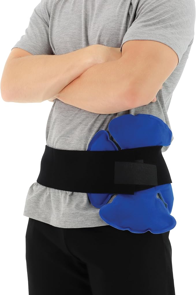 Core Products Clover Pack Frost Free Cold Therapy, Flexible for Knee, Shoulder, Elbow & Ankle with Compression Strap - Made in The USA