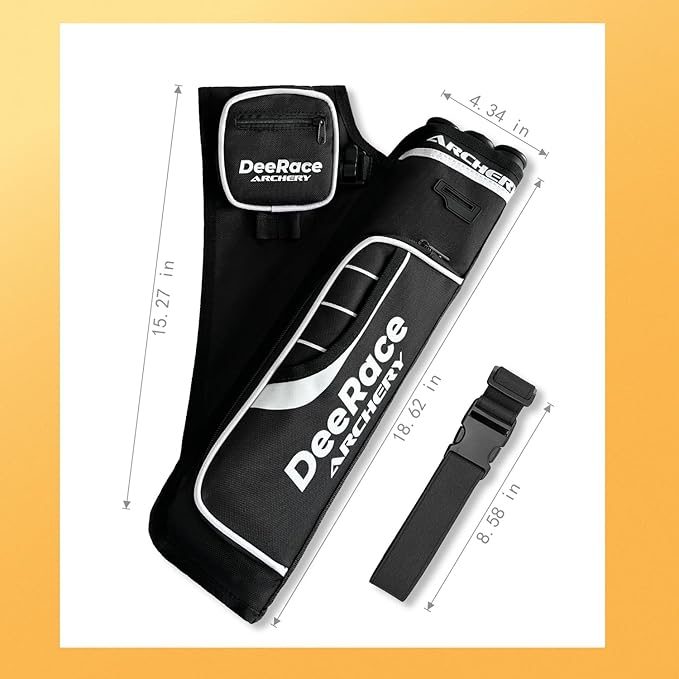 DEERACE Archery Hip Quiver, 3 Tubes Arrow Holder for Compound and Recurve Bow
