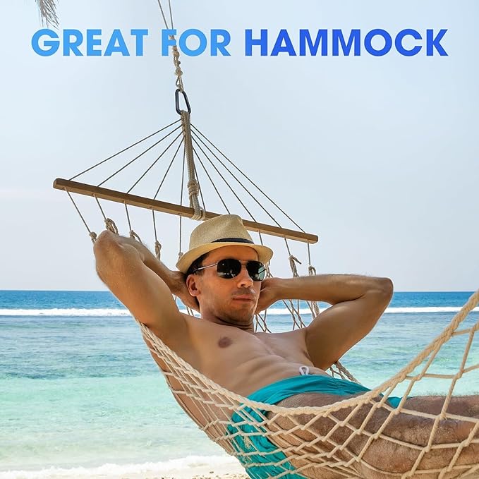 Heavy Duty Carabiner Clip, Steel Carabiners 1100lbs 3" D Shaped Spring Hook Small Clips for Hammocks, Hiking, Keychains, Outdoors and Gym, Dog Leash and Key Ring