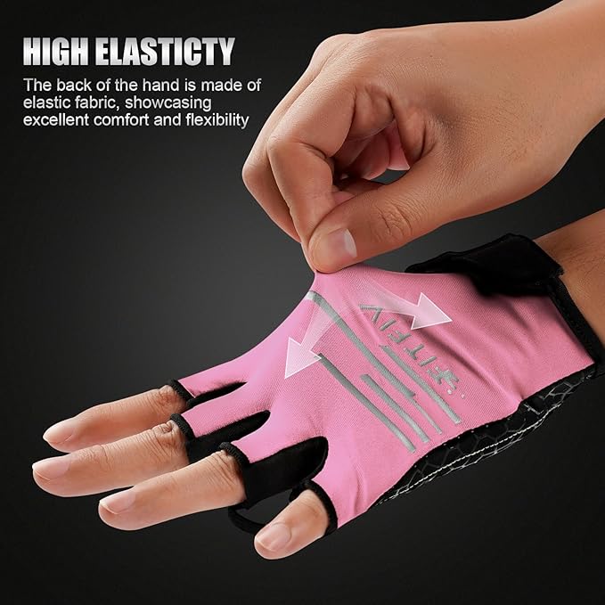 Cycling Gloves Bike Gloves for Men/Women Half Finger Biking Gloves Exercise Workout Gloves Suitable for Outdoor Sports, Gym, Weight Lifting, Rowing and Motorcycle