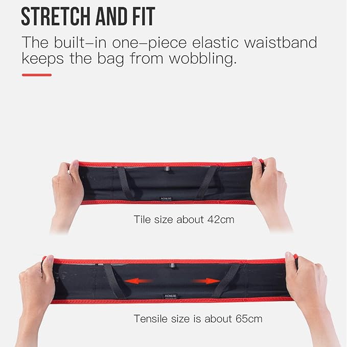 AONIJIE Hydration Belt Running Fanny Pack, with 250ml Soft Water Bottle Flask Phone Holder for Trailing Running Climbing Jogging Cycling Workout Fitness 3 Colors (Black, M/L)