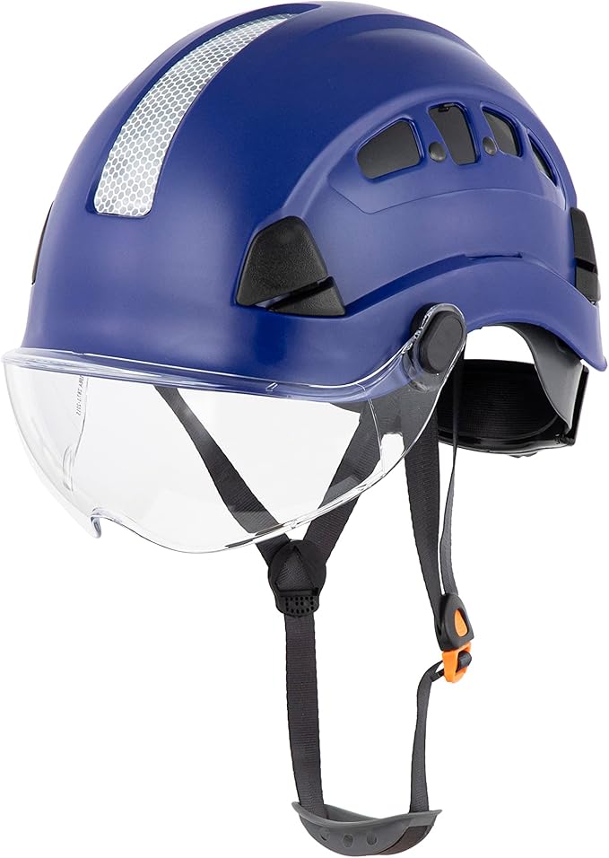 Defender Safety H1 Safety Helmet Hard Hat with Visor ANSI Z89.1