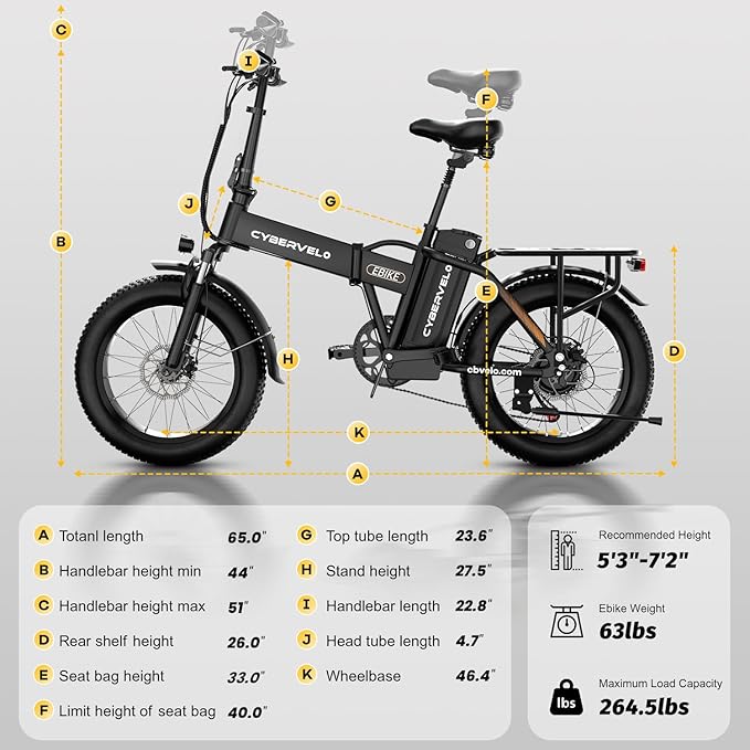 DriftGod Folding Electric Bike for Adults – 1000W Motor, 20"x3" Fat Tire, 48V Removable Battery, All-Terrain E-Bike with 7-Speed, Front Suspension – Powerful Foldable Ebike for Commuter