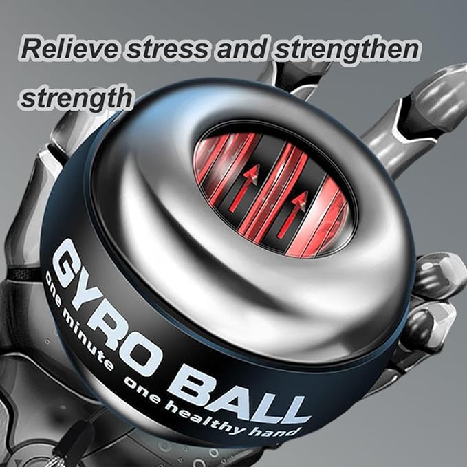 Auto-Start Power Gyro Ball, Wrist Trainer with Led Light, Strengthener and Forearm Gyro Ball Wrist Exerciser for Strengthen Arms,Fingers