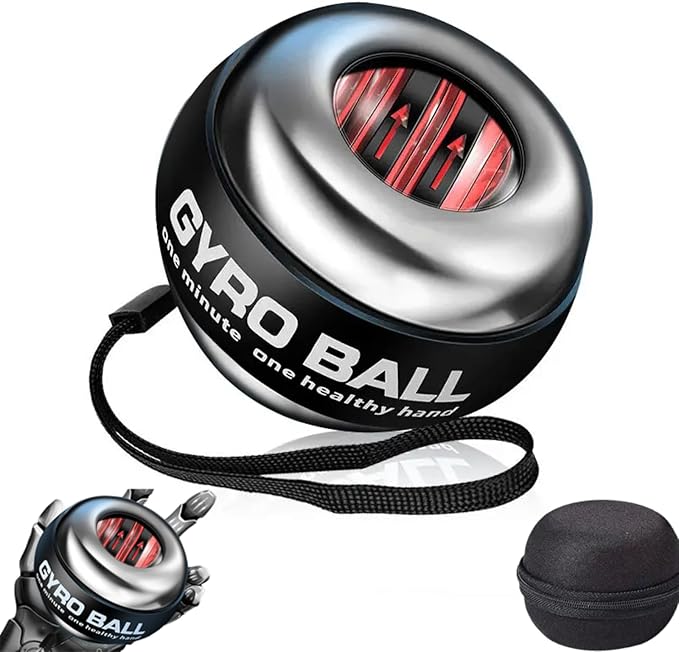 Auto-Start Power Gyro Ball, Wrist Trainer with Led Light, Strengthener and Forearm Gyro Ball Wrist Exerciser for Strengthen Arms,Fingers