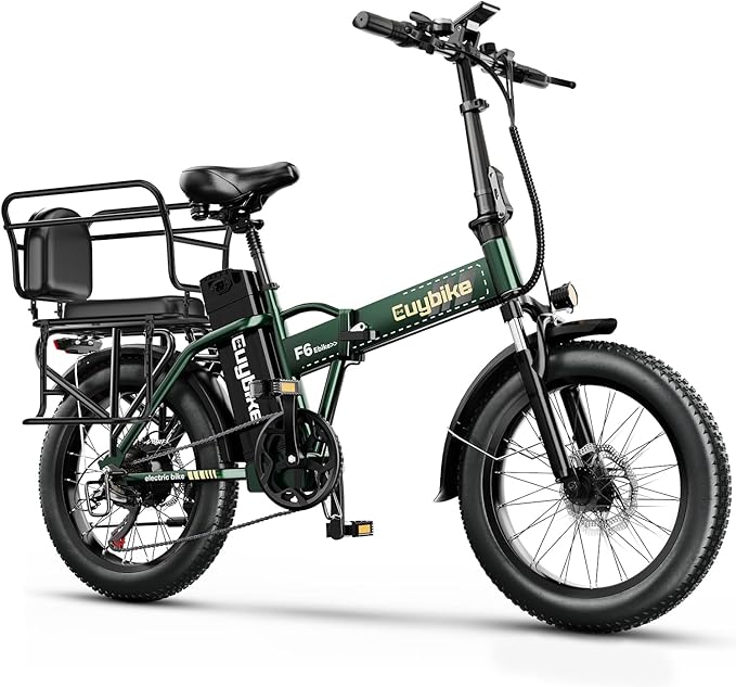 Foldable Electric Bike for Adults, 30+MPH, 48V 20Ah Removable Lithium Battery up to 80Miles, 20" Fat Tire 1000W Peak Motor Dirt Ebike Adult Electric Bicycle for Commute Beach Mountain E Bike