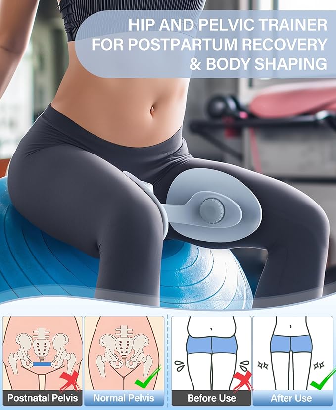 Hip Trainer Kegel Exerciser, Pelvic Floor Trainer, Kegel Trainer for Postpartum Rehabilitation, Trimmer Inner Thigh, Thigh Toner Workout