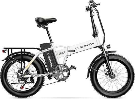 DriftGod Folding Electric Bike for Adults – 1000W Motor, 20"x3" Fat Tire, 48V Removable Battery, All-Terrain E-Bike with 7-Speed, Front Suspension – Powerful Foldable Ebike for Commuter