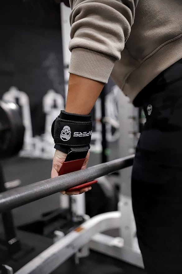 Gymreapers Weight Lifting Hooks (Pair), Heavy Duty Power Wrist Straps Hand Grip Support For Deadlifts, Pull Ups, Shrugs - Gym Gloves For Men and Women