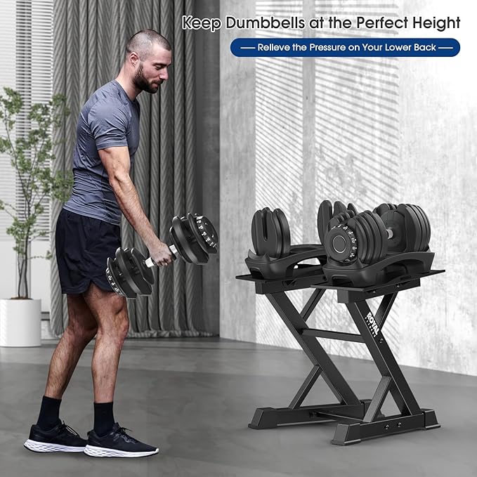 Adjustable Dumbbell Rack Weight Rack Heavy Duty, Home Gym Dumbbell Storage Stand Holder, Black