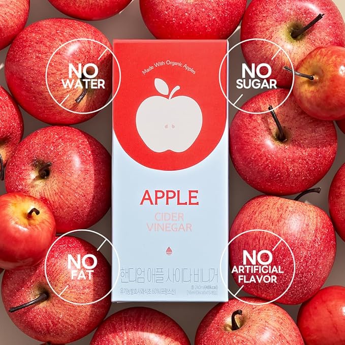 HANDIUM, Apple Cider Vinegar, Liquid Concentrate Stick, Better Taste ACV, No Sugar Added, Low Calorie, Easy to Mix (0.54 Fl Oz, Pack of 15)