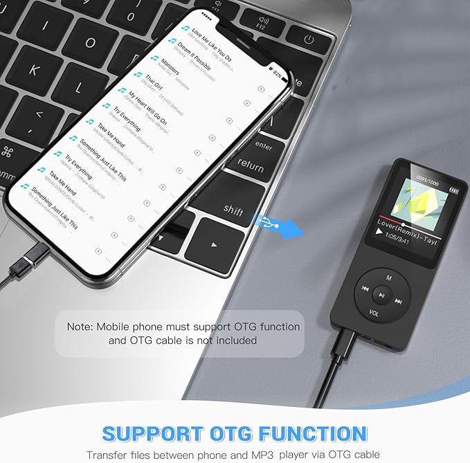 AGPTEK A02PL 64GB MP3 Player, 70 Hours Playback Lossless Sound Music Player, Supports up to 128GB(Black)