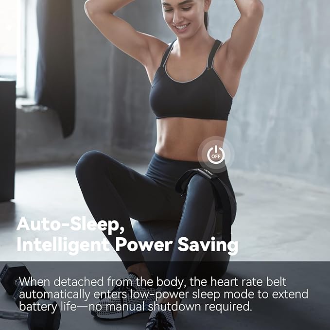 CYCPLUS Heart Rate Monitor Chest Strap H2Pro, Bluetooth ANT+ Heart Rate Monitor Chest Sensor with 500h Battery, IPX7 Waterproof and Dustproof, HRM Works with Strava/Cycplus Fit App