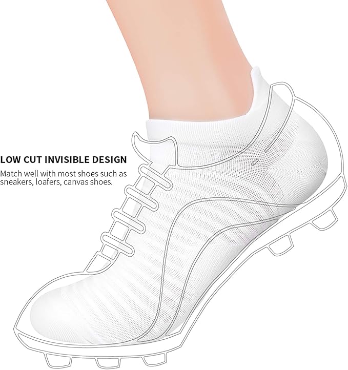 Compression Running Ankle Socks Low Cut(6 Pairs) for Men & Women