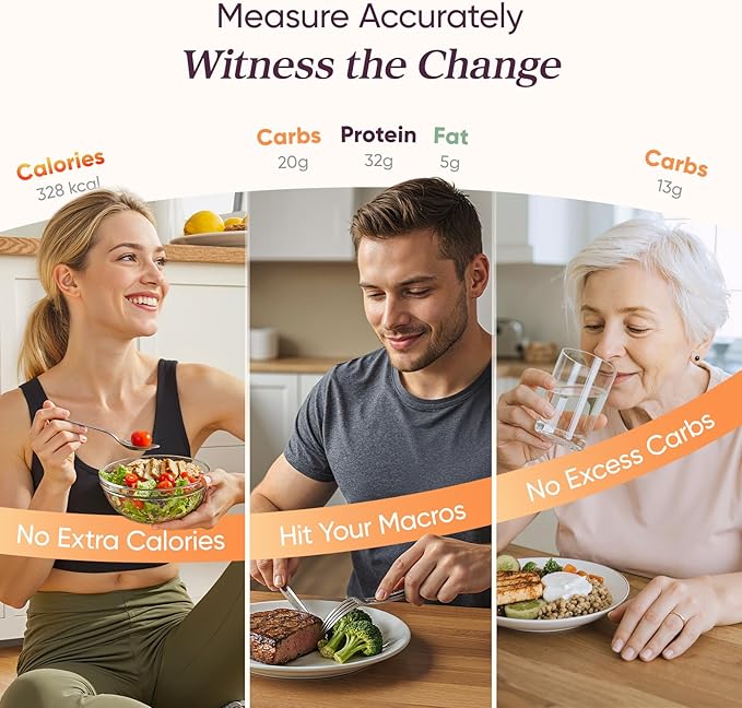 COSORI Smart Digital Food Kitchen Scale with Nutritional Calculator, On-Screen Nutrient Info, Free App for Calorie & Macro Tracking, AI Scan, Personal Goals, for Weight Loss and Keto, 11lb/5kg