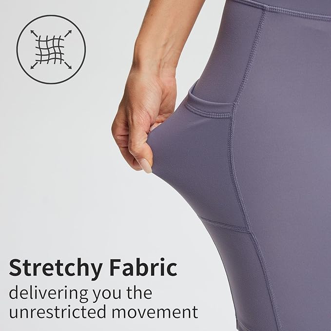 baleaf Women's 8"/ 5"/ 3" Biker Shorts High Waist Yoga Workout Gym Running Volleyball Spandex Shorts with Pockets