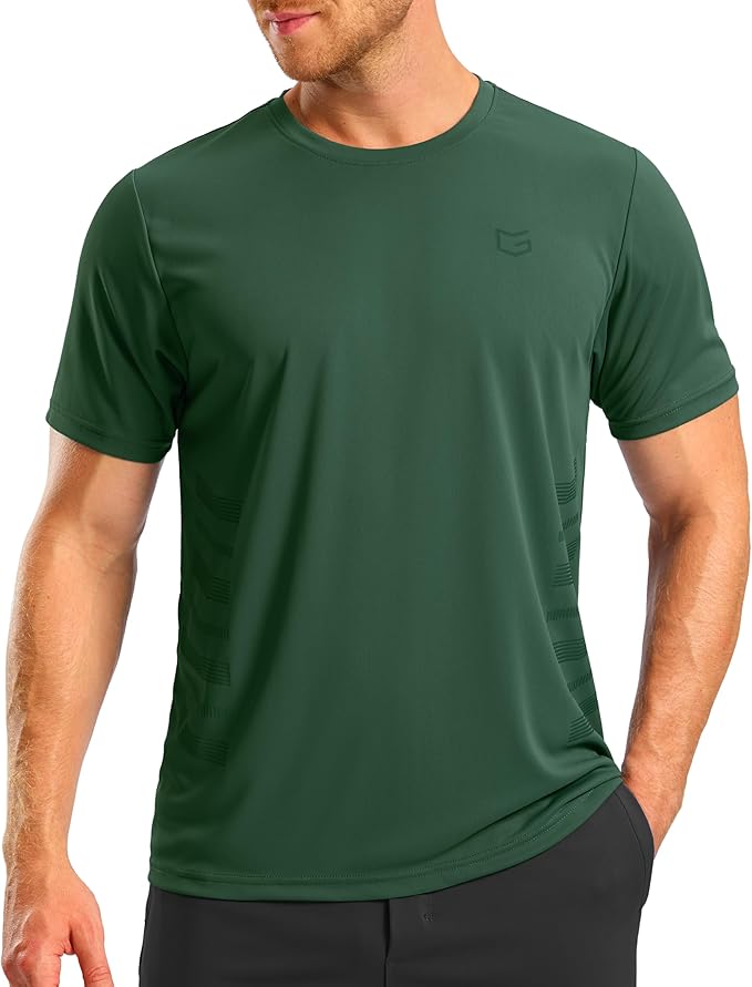 G Gradual Men's Workout Shirts Quick Dry Athletic Running T-Shirts Lightweight Moisture Wicking Short Sleeve Sports Gym Tops