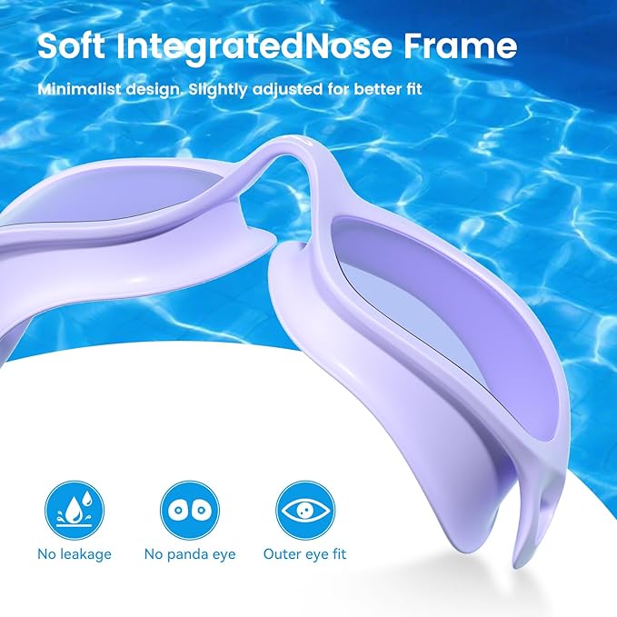 COPOZZ Swim Goggles Adult Women, Swimming Goggles for Women & Men, Anti-Fog No Leaking UV Protection for Adult