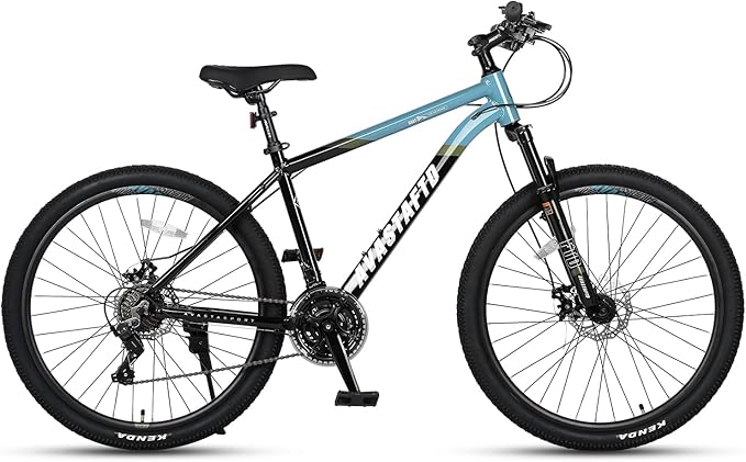 AVASTA Earth 26 27.5 inch Mountain Bike with 21-Speed，Aluminum Frame, Dual Disc Brake, Comfortable Saddle,Multiple Colors