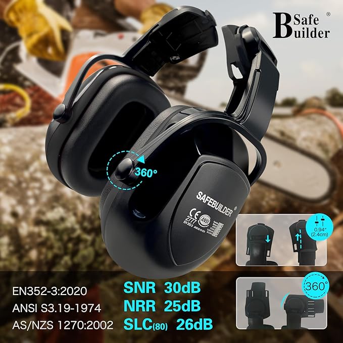 Forestry Safety Helmet with Build-in Visor Mesh Face Shield Ear Muffs 4 in 1 Chainsaw Safety Hard Hats