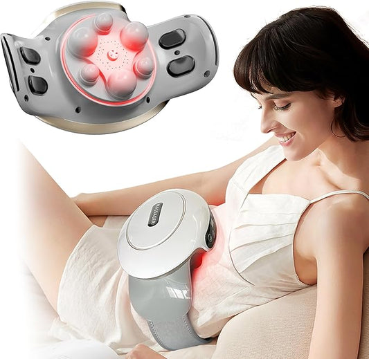 Electric Abdominal Massager, Stomach Massager for Digestion, Belly Cellulite Massage for Flattening Belly,Relieves Discomfort Caused by Bloating, Constipation,Stomach Pain, Gifts for Mom