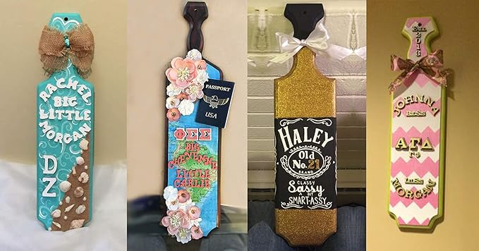 BATTIFE 22inch Greek Sorority Paddle Unfinished Wooden Pine Fraternity Paddles - Solid Wood Paddle [2Pack]