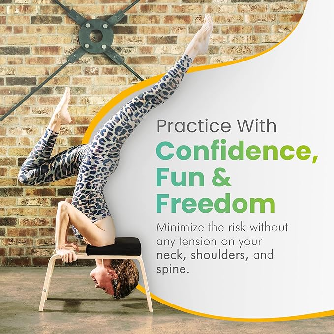 FeetUp - The Original Yoga Headstand Bench, Vegan Handstand Trainer Bench and Stand, Strength Training Inversion Equipment for Relaxation and Strength, Includes App & Starter Kit, #1 Worldwide