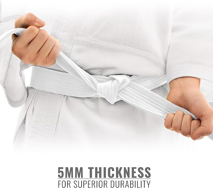 DXM SPORTS BJJ Jiu Jitsu Belt - Taekwondo Karate Belt - Martial Arts Uniform Ranking Judo Belt Double Stitched for Kids Adult
