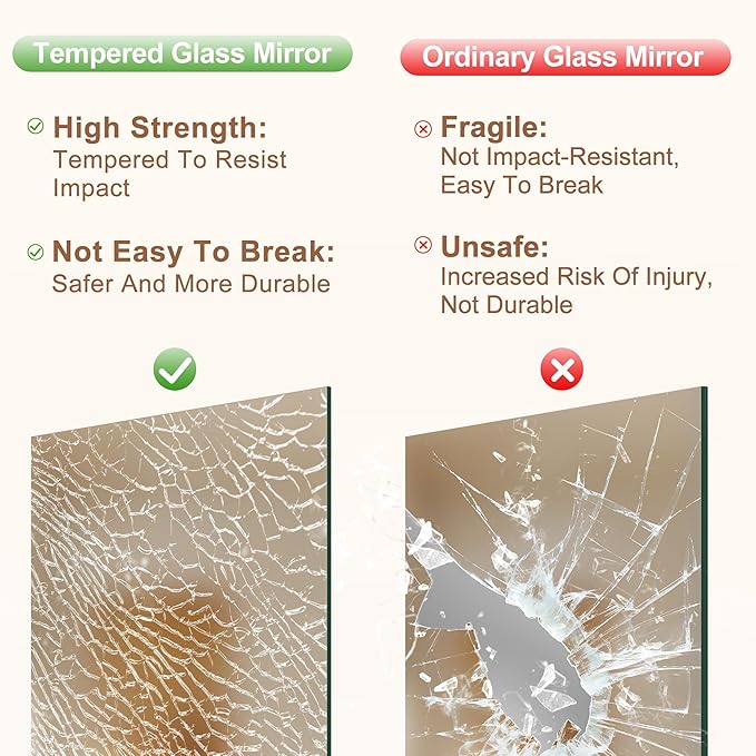 Hasipu Home Gym Mirror 79" L x 36" W - 1PC Large Full Body Mirror for Yoga, Wall-Mounted Mirrors for Fitness, Garage, Dance Studio, 0.16in Tempered Glass Frameless