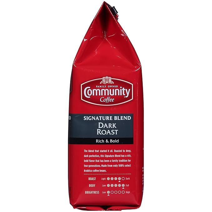 Community Coffee Community Coffee - Signature Blend Dark Roast - Premium Ground Coffee - 12 oz Bag (Pack Of 6), Signature Blend Dark, 72 oz (Pack of 6)