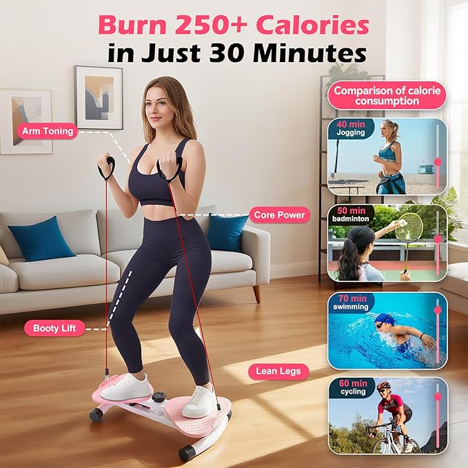 EPHESPORT Waist Twisting Machine, Ab Twister for Home Workout, Twister Board for Exercise, Full Body Slimming & Core Training, Twist Machine for Weight Loss, Compact Home Exercise Equipment