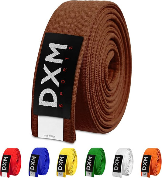 DXM SPORTS BJJ Jiu Jitsu Belt - Taekwondo Karate Belt - Martial Arts Uniform Ranking Judo Belt Double Stitched for Kids Adult