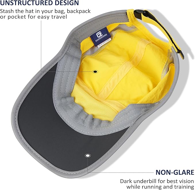 GADIEMKENSD Reflective Folding Outdoor Hat Unstructured Design UPF 50+ Sun Protection Sport Hats for Womens and Mens