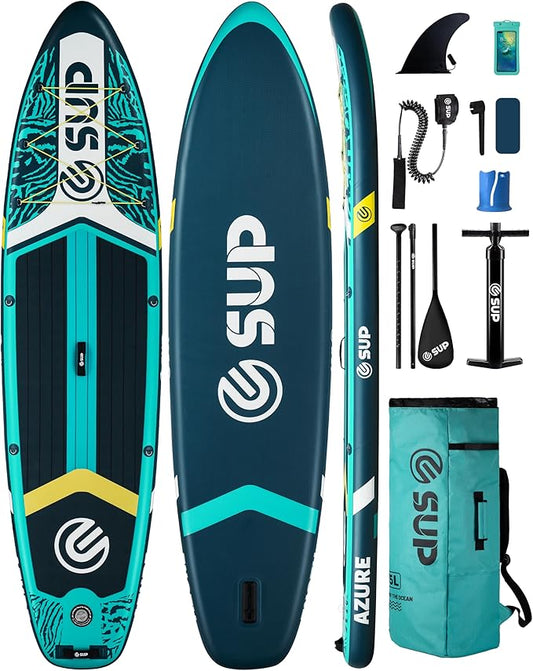 ESUP Inflatable Stand Up Paddle Board with Cup seat 33"/35" Wide Durable SUP, 11'/11'6" Stable Inflatable Paddle Boards for Adults & Youth of All Skill Levels