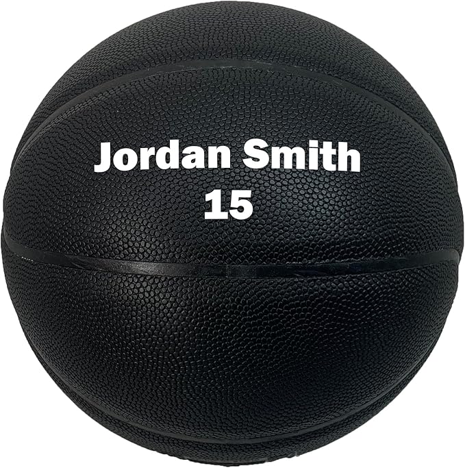 HAMMET Personalized Basketball – Customized Basketball with Your Name or Text – Multiple Colors, Fonts & Designs Available – Durable for Indoor and Outdoor - Ideal Gift for Son, Daughter, Boy or Girl