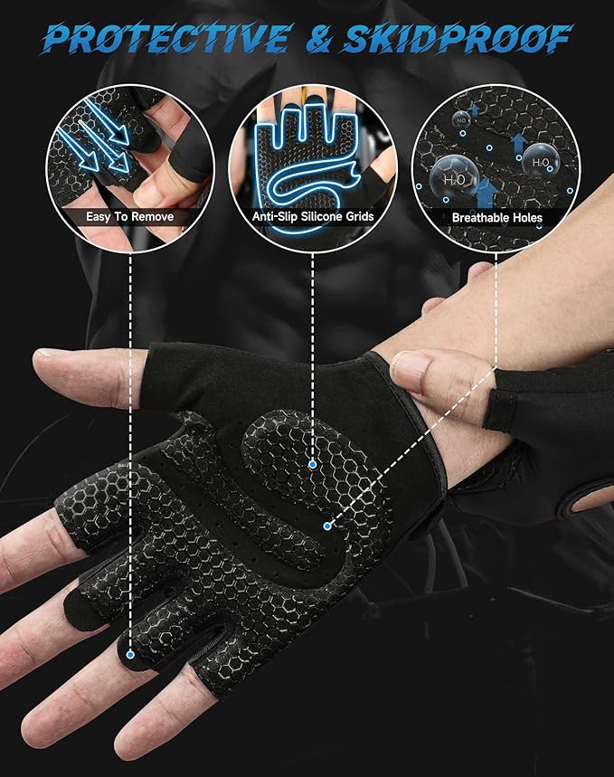 COFIT Breathable Workout Gloves, Antislip Weight Lifting Gym Gloves for Men Women, Superior Grip & Palm Protection for Weightlifting, Fitness, Exercise, Training