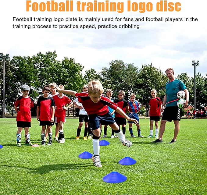 Football Training Equipment | Speed Agility Training Set, Including 1 Agility Ladder, 4 Steel Piles,12 Disc Cones,1 Resistance Umbrella .| for Athletes/Sports Including Football & Basketball