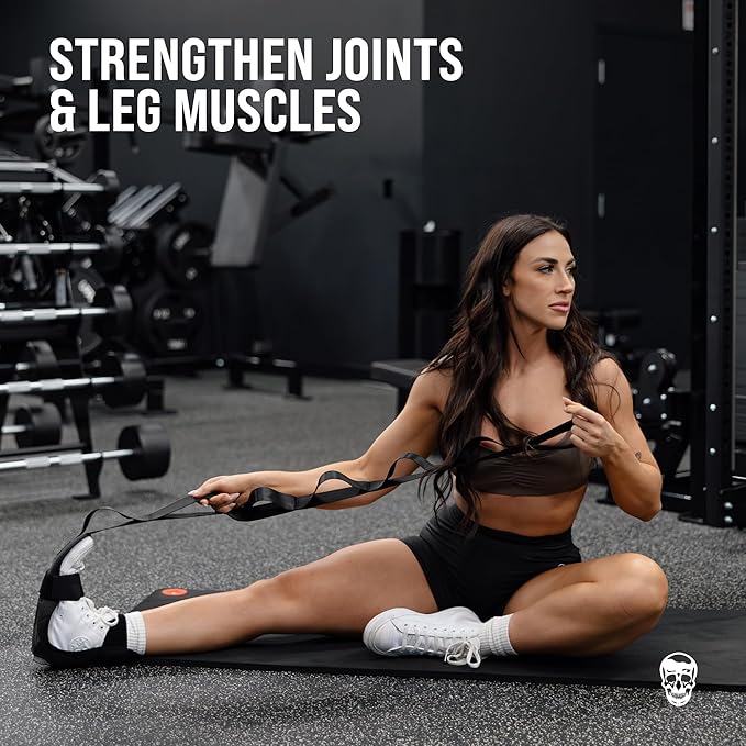 Gymreapers Foot and Calf Stretcher for Plantar Fasciitis, Achilles Tendonitis, Rehabilitation - Flex Strap for Physical Therapy, Pilates, Flexibility Training, Thigh & Hamstring Stretcher and Heel Spurs & Shin Splints