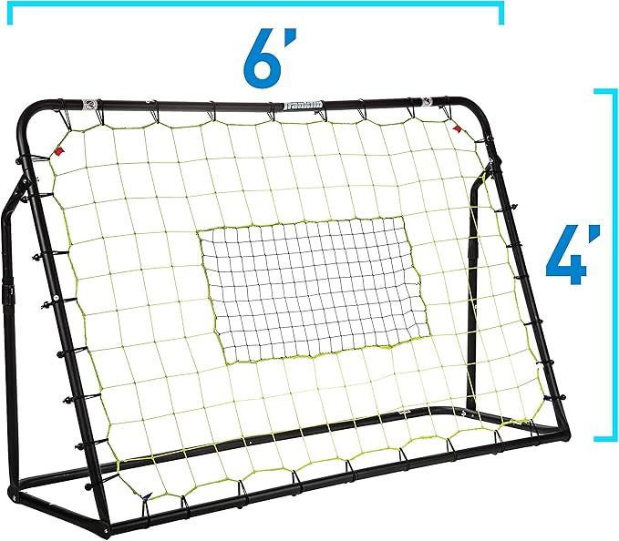 Franklin Sports Soccer Rebounder - Tournament Steel Rebounding Net - Perfect for Backyard Practice and Training - 12' x 6' & 6' x 4'