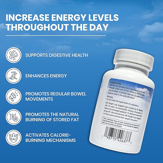 Doctor Recommended Healthy Weight Loss Supplement | Appetite Suppressant for Weight Loss | Fat Burner for Women and Men | Vegan, Non-GMO, Gluten Free | Metabolism Booster | 60 Count (30-Day Supply)