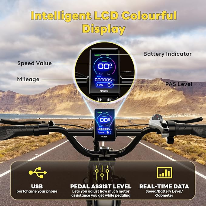 Electric Bike for Adults 1400W Peak, 48V 20AH(960WH) Removable Battery, 20"x4" Fat Tire Full Suspension 80 Miles Range Step-Thru 30+MPH Hunting Ebike, 7-Speed Dual Brakes Electric Bicycle