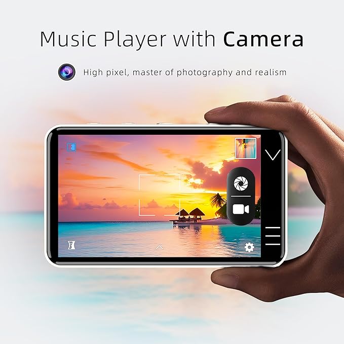 G7 MP3 Player with Bluetooth and WiFi- MP4 Player with Spotify and Camera, Android MP3 Player, Touchscreen 144GB MP4 Music Player with Speaker,Support YouTube, Audible