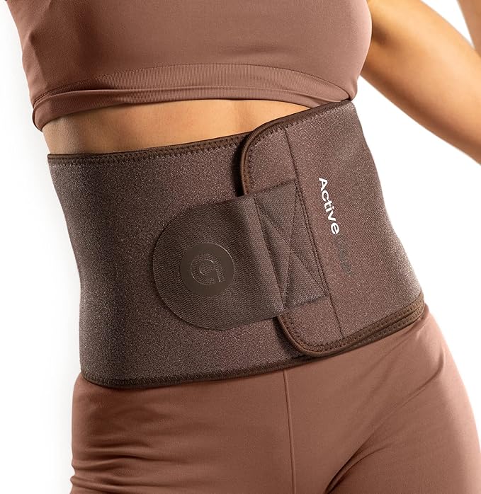 ActiveGear Premium Waist Trimmer & Trainer Belt for Men and Women - Sweat-Enhancing Slimming Wrap for Stomach, Adjustable Fit